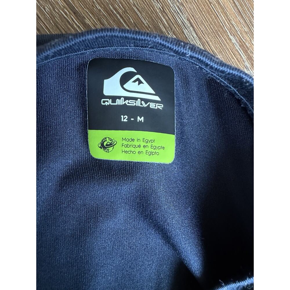 Quiksilver Boys Long Sleeve Logo Rash Guard Swim Top Spf Size M - Picture 4 of 4